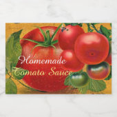 TOMATOES KITCHEN PRESERVES, KANNINGS, TOMATO SAUCE VOEDSELCONTAINER ETIKET (Enkel label)