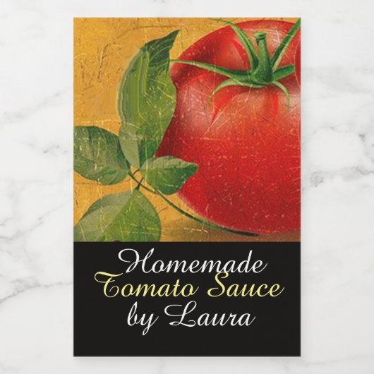 TOMATOES KITCHEN PRESERVES, KANNINGS, TOMATO SAUCE VOEDSELCONTAINER ETIKET (Enkel label)
