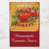 TOMATOES KITCHEN PRESERVES, KANNINGS, TOMATO SAUCE VOEDSELCONTAINER ETIKET (Enkel label)
