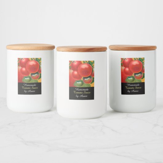 TOMATOES KITCHEN PRESERVES, KANNINGS, TOMATO SAUCE VOEDSELCONTAINER ETIKET (Flessen)