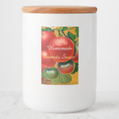 TOMATOES KITCHEN PRESERVES, KANNINGS, TOMATO SAUCE VOEDSELCONTAINER ETIKET (Voorkant)