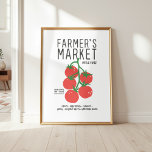 Tomatos Farmer's Market Cute Wall Art Poster<br><div class="desc">Cute Tomato Vine Wall Art --- Thank you so much for stopping by my store! Enjoy a curated collection of wall art from trend setting artists from around the world. I am an artist and illustrator but this shop is dedicated to the works of other artists from whom I've licensed...</div>