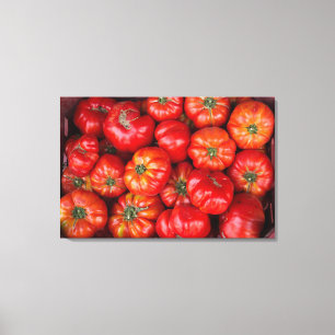 Tomatos op de markt canvas afdruk