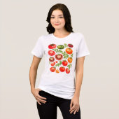Tomatoshirt, Fruitshirt, Botanische shirt (Voorkant volledig)