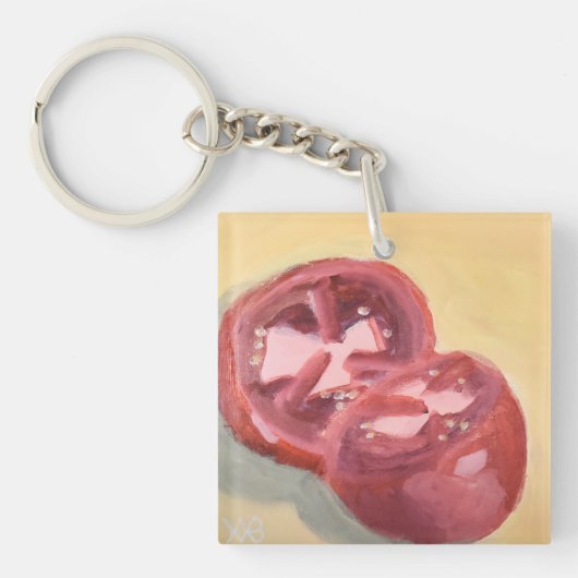 Tomatostudie Sleutelhanger (Voorkant)