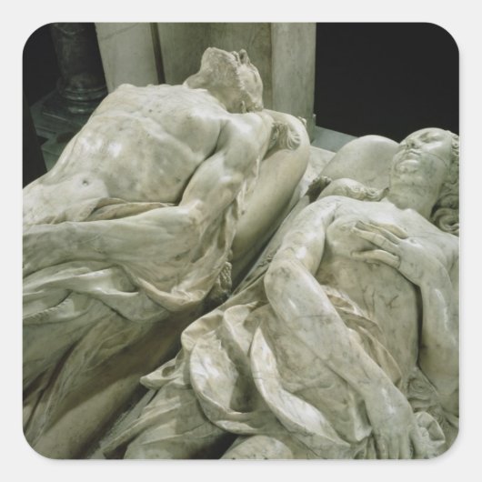 Tomb of Catherine de Medici en Henri II Vierkante Sticker (Voorkant)