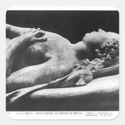 Tomb of Catherine de Medici en Henri II Vierkante Sticker (Voorkant)
