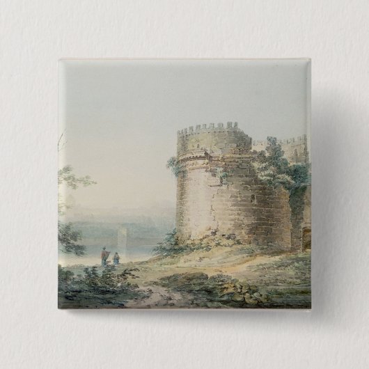 Tomb of Cecilia Metella, Rome Vierkante Button 5,1 Cm (Voorkant)
