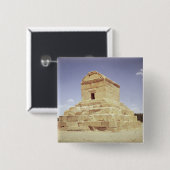 Tomb of Cyrus de Grote Vierkante Button 5,1 Cm (Voorkant /achterkant)