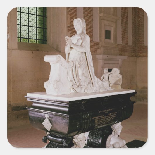 Tomb of Diane de Poitiers Vierkante Sticker (Voorkant)