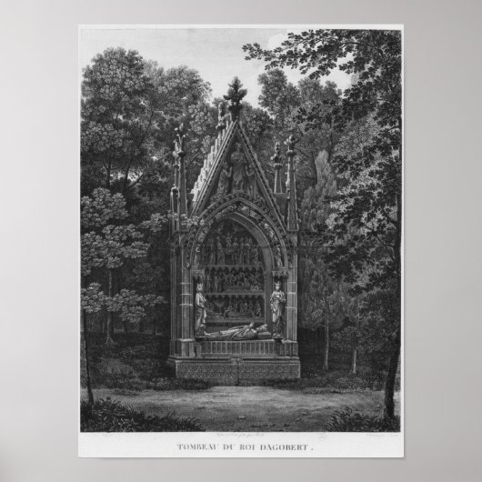 Tomb of King Dagobert, Musee Monuments Francais Poster (Voorkant)
