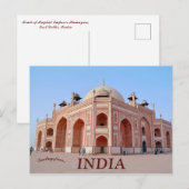 Tomb of Mughal Emperor Humayun East Delhi India Briefkaart (Voorkant / Achterkant)