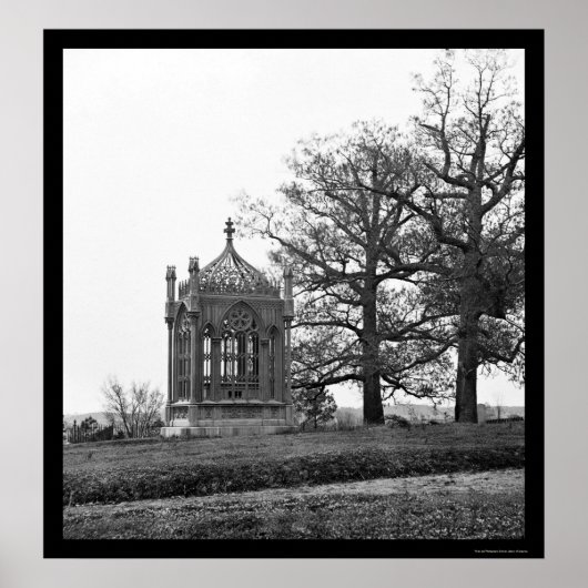 Tomb of President James Monroe in Richmond 1865 Poster (Voorkant)