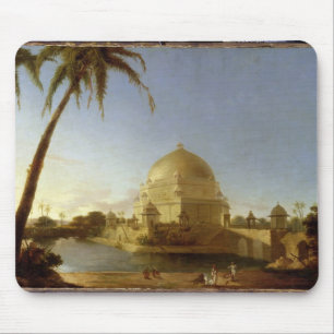 Tomb of Sher Shah, Sasaram, Bihar, c.1790 (olie op Muismat