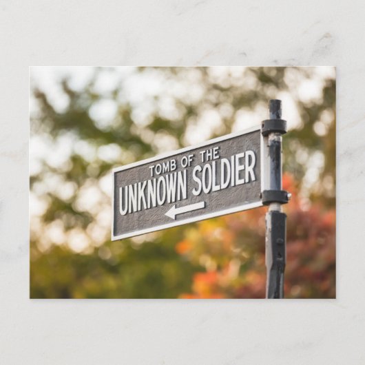 Tomb of the Unknown Soldier Sign Briefkaart (Voorkant)