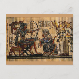 Tomb Painting op Papyrus Briefkaart