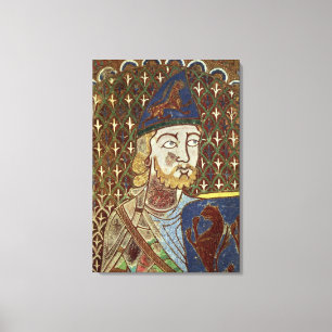 Tomb plaque of Geoffrey Plantagenet Canvas Afdruk