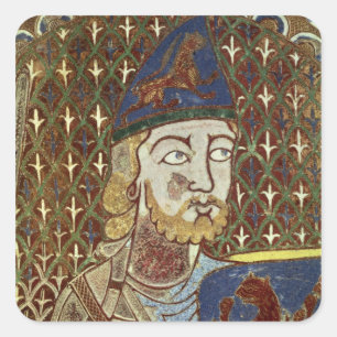 Tomb plaque of Geoffrey Plantagenet Vierkante Sticker