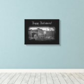 Tomb Ruin Happy Halloween ontvangen Canvas Afdruk (Insitu (Houten vloer))