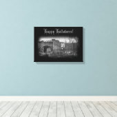 Tomb Ruin Happy Halloween ontvangen Canvas Afdruk (Insitu (Houten vloer))
