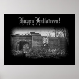 Tomb Ruin Happy Halloween ontvangen Poster