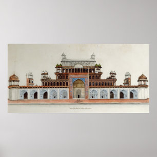 Tomb van de keizer Akbur in Secundra Poster
