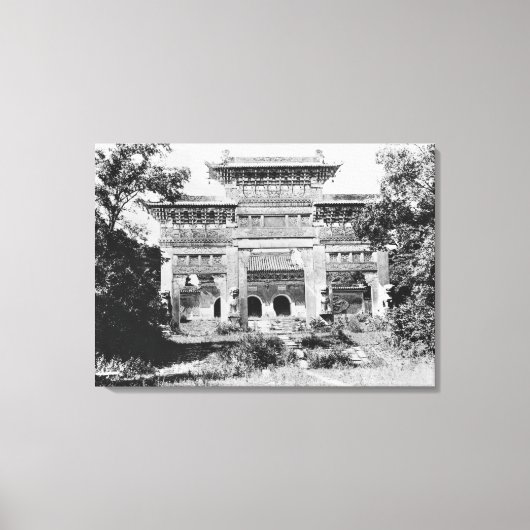 Tomb van de keizer Qing Taizong Canvas Afdruk (Voorkant)
