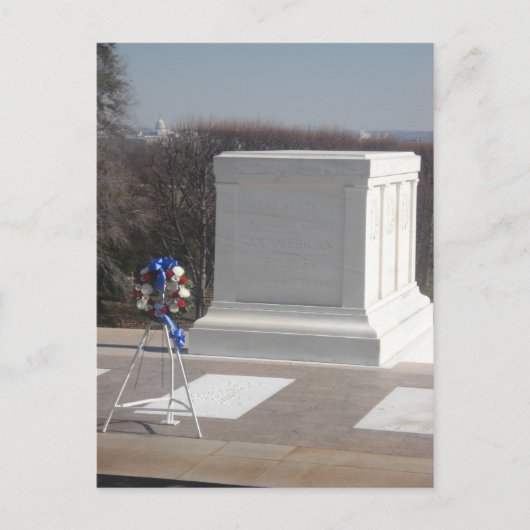 Tomb van de onbekende soldaat briefkaart (Voorkant)