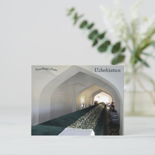 Tomb van de profeet Daniel Samarkand Oezbekistan Briefkaart (Staand voorkant)