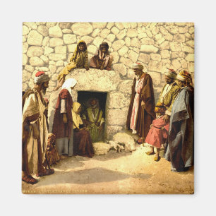 Tomb van Lazarus Bethany Israel 1890 Magneet