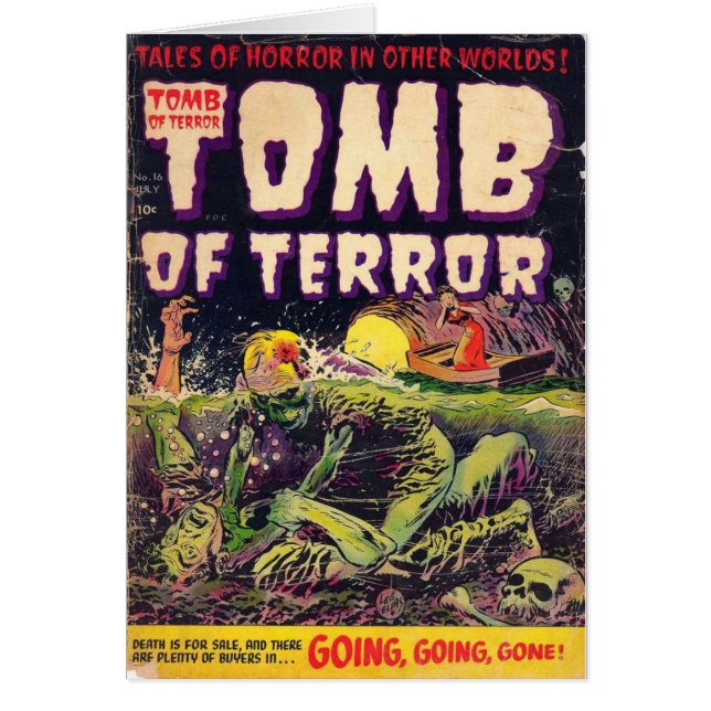 Tomb van terreur die een horrorstripboek gaat make (Voorkant)