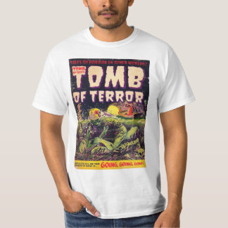 Tomb van terreur die een horrorstripboek gaat make t-shirt