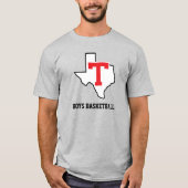 Tomball T Jongens Basketbal Texas licht grijs T-shirt (Voorkant)