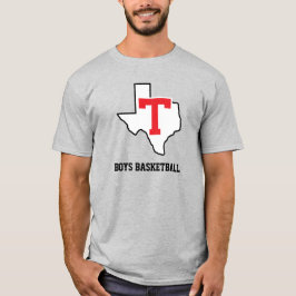 Tomball T Jongens Basketbal Texas licht grijs T-shirt