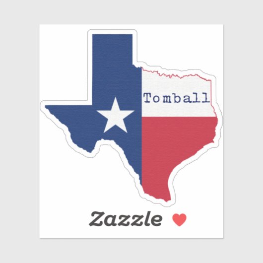 Tomball TX-vlag Sticker (Vel)