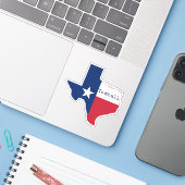 Tomball TX-vlag Sticker (Laptop met iPhone)