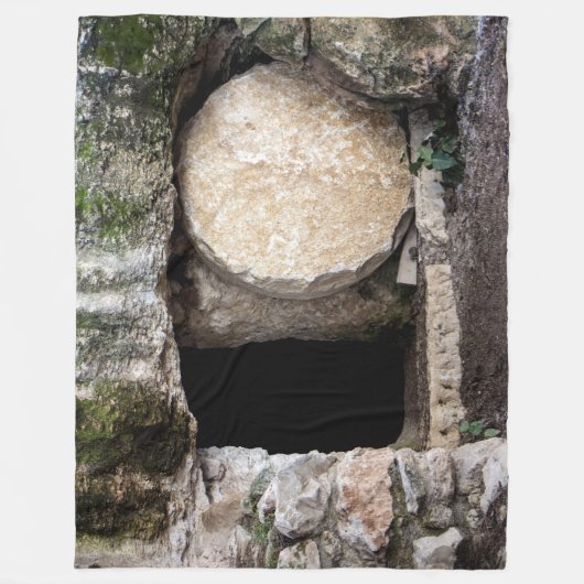 TOMBE VAN JEZUS FLEECE DEKEN (Voorkant)