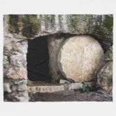 TOMBE VAN JEZUS FLEECE DEKEN (Voorkant (Horizontaal))