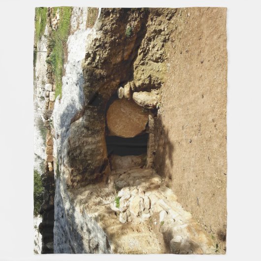 TOMBE VAN JEZUS FLEECE DEKEN (Voorkant)