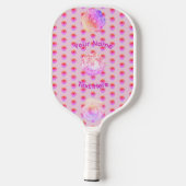 Tomboy Roze Boho Bloem Pickleball Paddle (Achterkant)