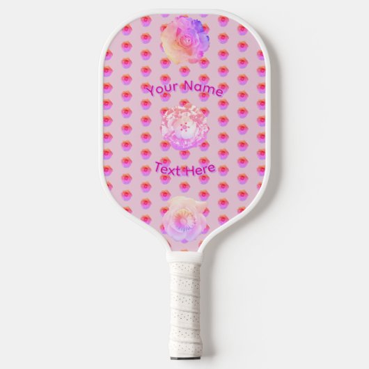 Tomboy Roze Boho Bloem Pickleball Paddle (Voorkant)