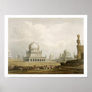 Tombs of the Kings of Golconda in 1813, uit Volum Poster