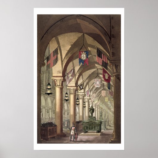 Tombs of the Knight Templar, c.1820-39 (aquatint) Poster (Voorkant)