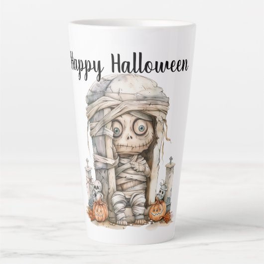 Tombside Trouble - Mummy Mischief & Mini Monsters Latte Mok (Voorkant)