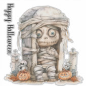 Tombside Trouble - Mummy Mischief & Mini Monsters Sticker (Voorkant)