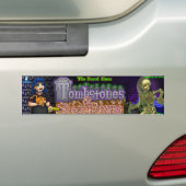 Tombstenen en ScaryBones-Bumpersticker Bumpersticker (Op auto)