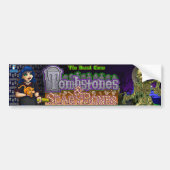 Tombstenen en ScaryBones-Bumpersticker Bumpersticker (Voorkant)