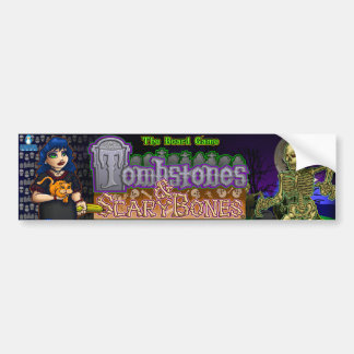 Tombstenen en ScaryBones-Bumpersticker Bumpersticker