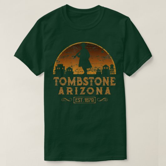 Tombstone Arizona AZ Wild West Gunfighter T-shirt (Design voorkant)