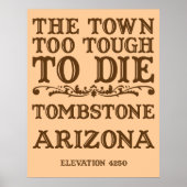 Tombstone Arizona Poster (Voorkant)
